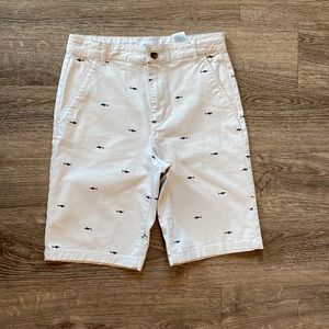 OLD NAVY, Boys, Size 14, Khaki with Blue Shark print